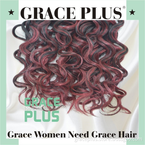 wholesale price 100% virgin no chemical unprocessed 7A jerry curly indian hair extension1B-99J